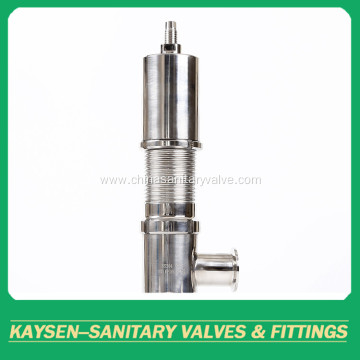 Sanitary safety relief valves with clamped end